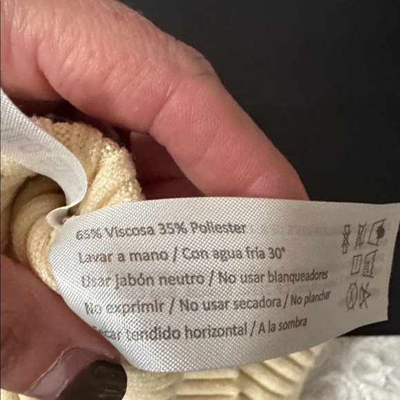 Cream Ribbed Cutout Sweater - Picture 5 of 5